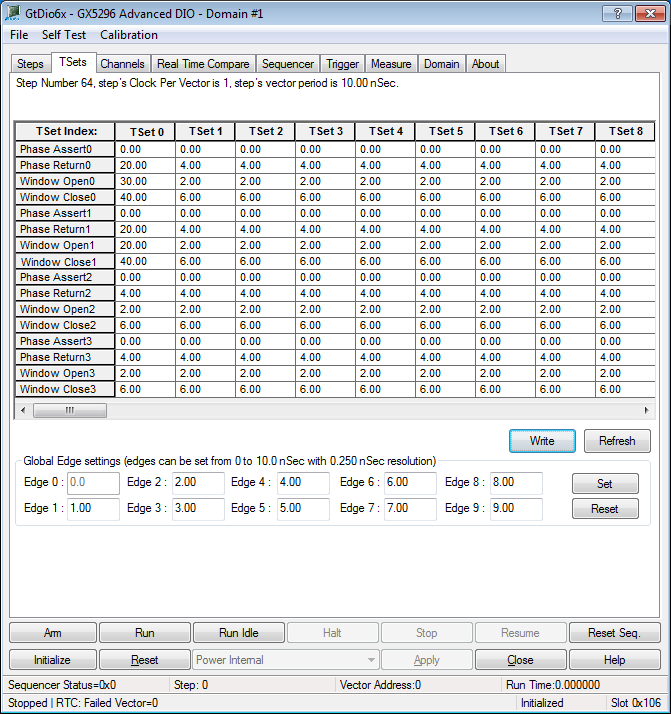 Timing Set Editor